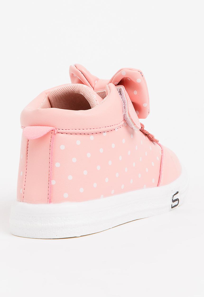 Pop Candy - Girls Polka Dot  Sneaker Mid Pink