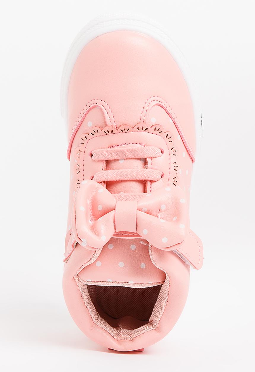 Pop Candy - Girls Polka Dot  Sneaker Mid Pink