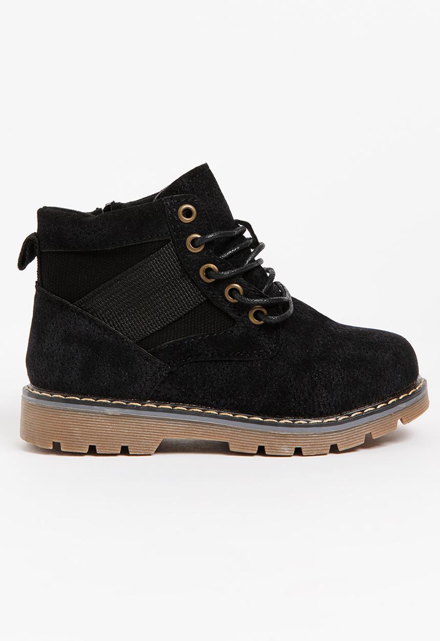 Pop Candy - Boys Lace Up Boot Black