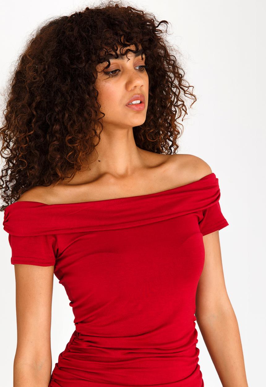 edit - Bardot T-shirt Dark Red