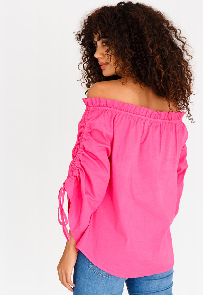 Revenge - Off shoulder Top Mid Pink