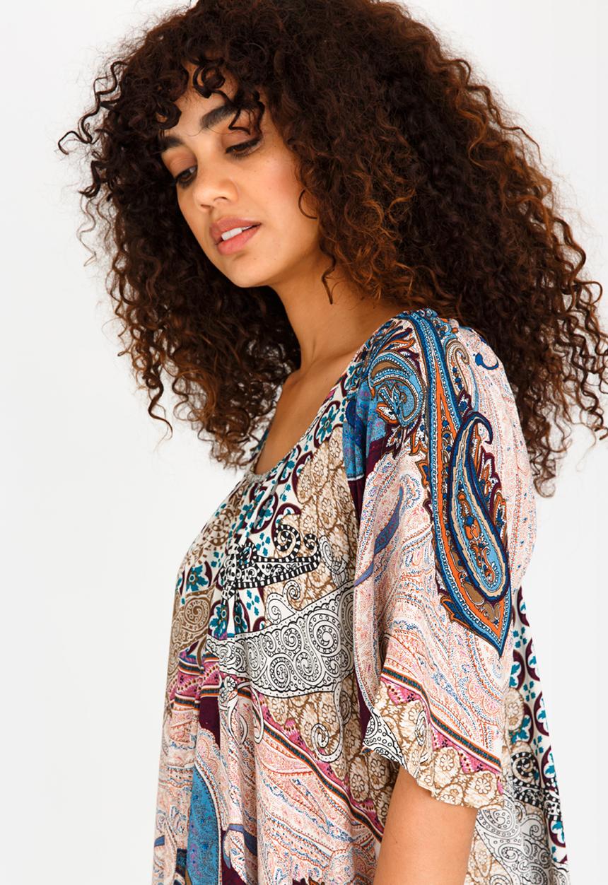 Revenge - Flare Sleeve Tunic Beige