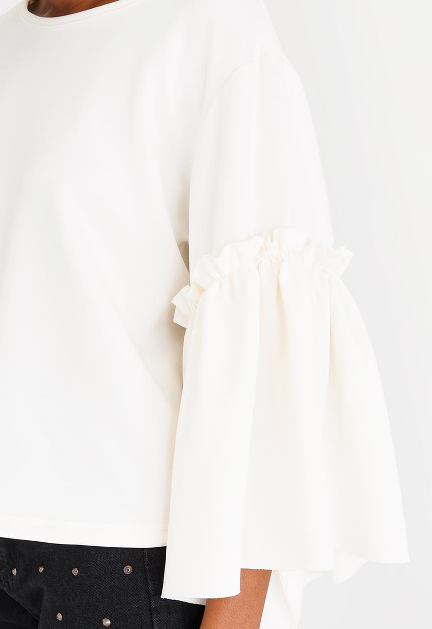 STYLE REPUBLIC - Volume Sleeve T-shirt Off White