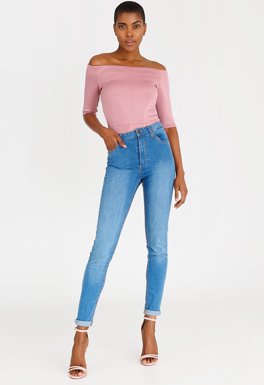 STYLE REPUBLIC - Bardot Bodysuit Rose