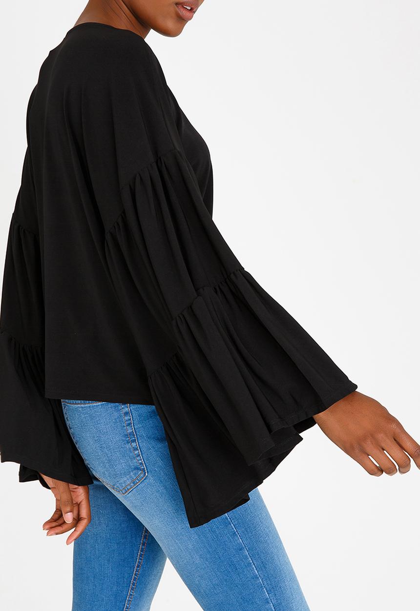 STYLE REPUBLIC - Bell Sleeve Top Black