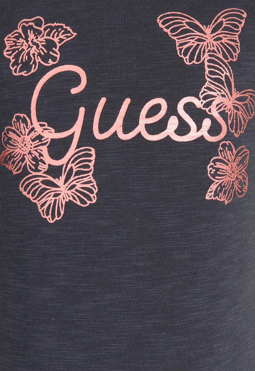 GUESS - Girls Stencil Flower Tee Grey