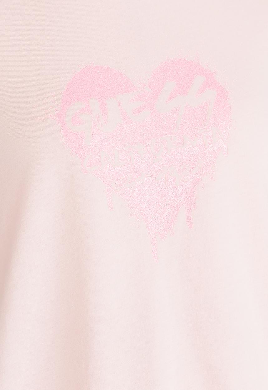 GUESS - Girls CA Heart Tee Pale Pink