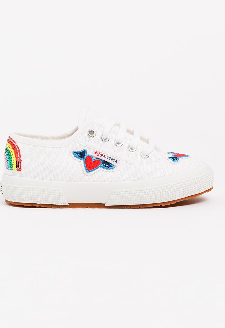 SUPERGA - Girls  Classic Patches  Sneaker White