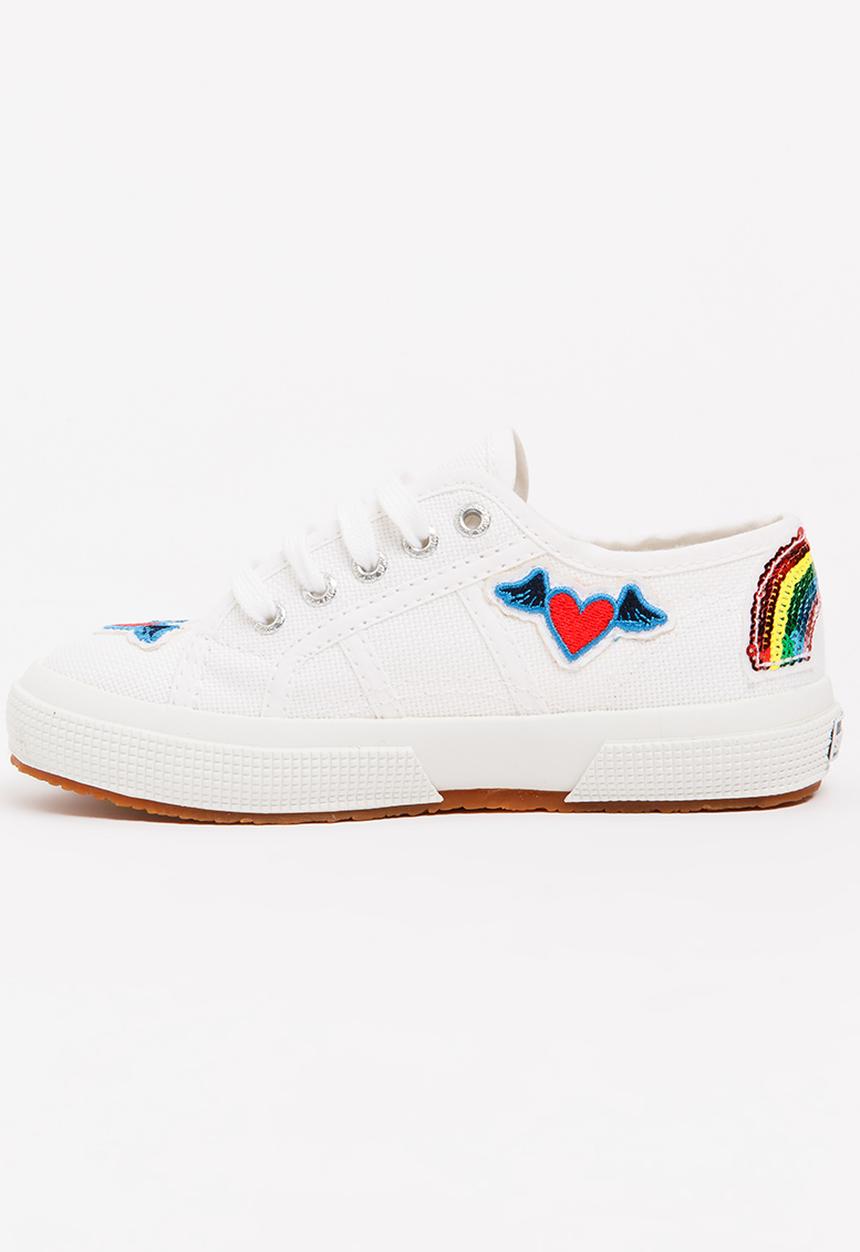 SUPERGA - Girls  Classic Patches  Sneaker White