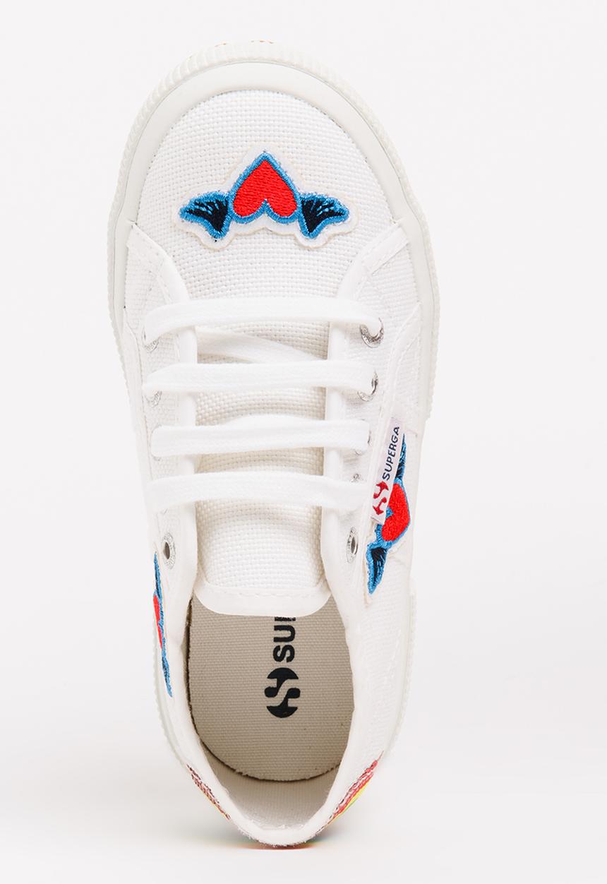 SUPERGA - Girls  Classic Patches  Sneaker White