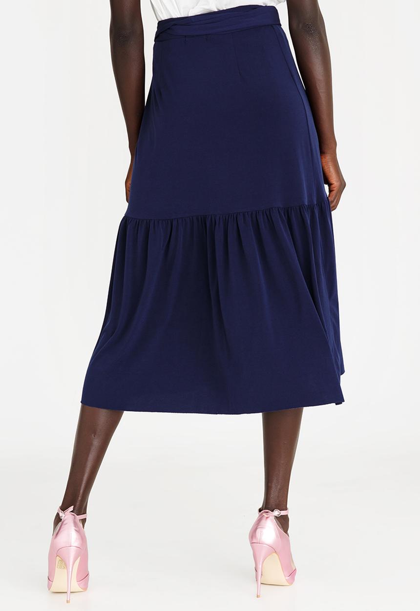 STYLE REPUBLIC - Frill Detail Wrap Skirt Navy