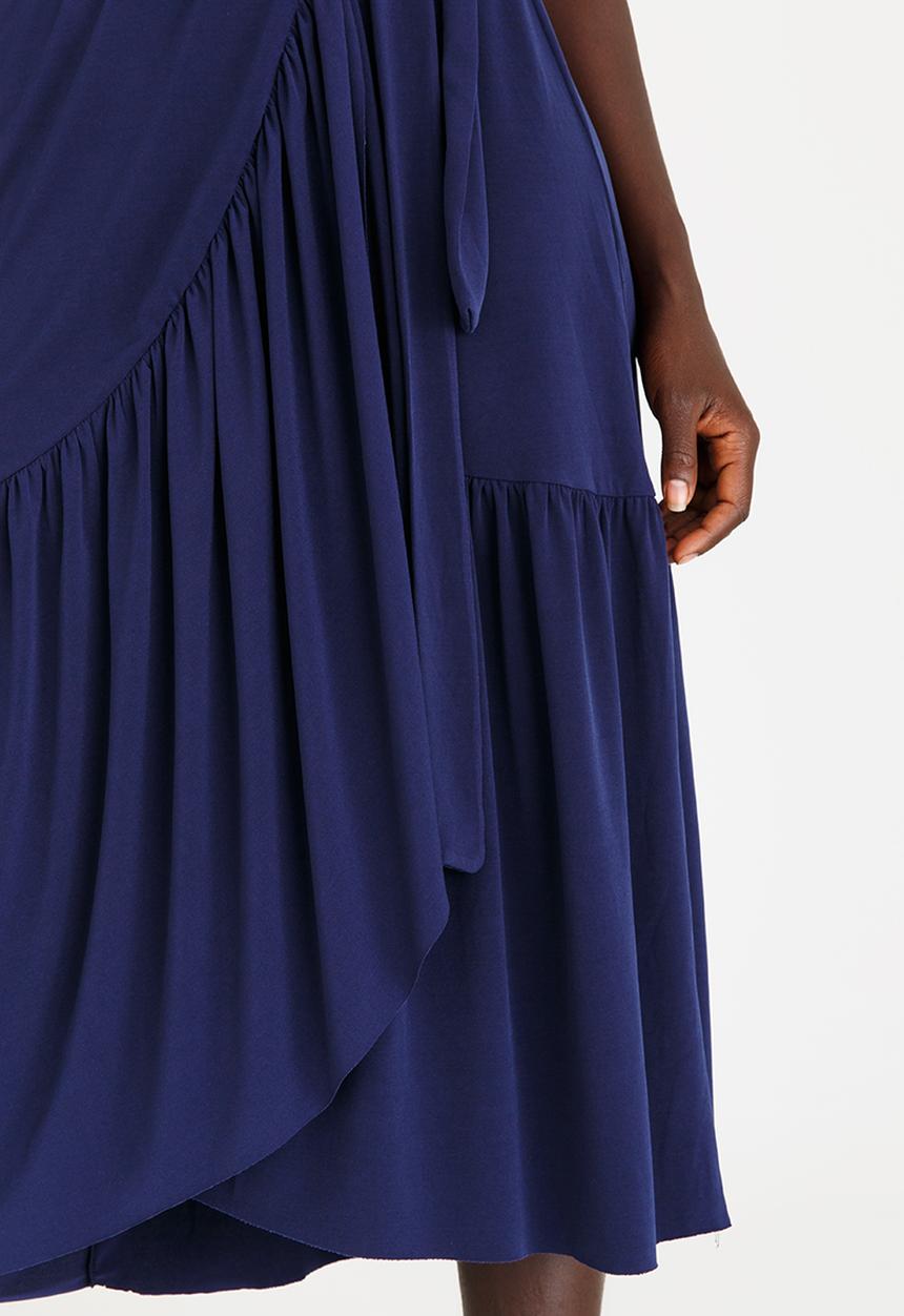STYLE REPUBLIC - Frill Detail Wrap Skirt Navy
