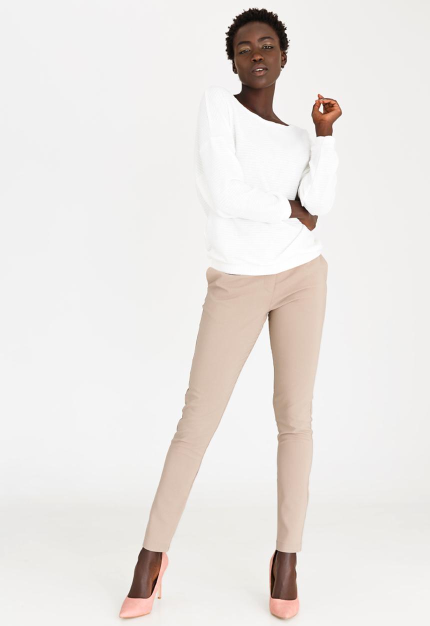 edit - Long Sleeve Knit Top Off White
