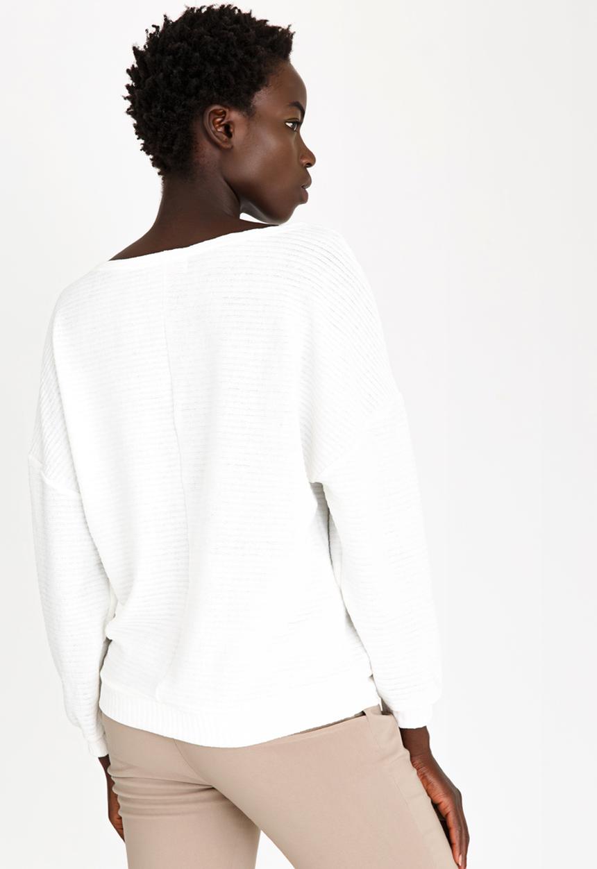 edit - Long Sleeve Knit Top Off White