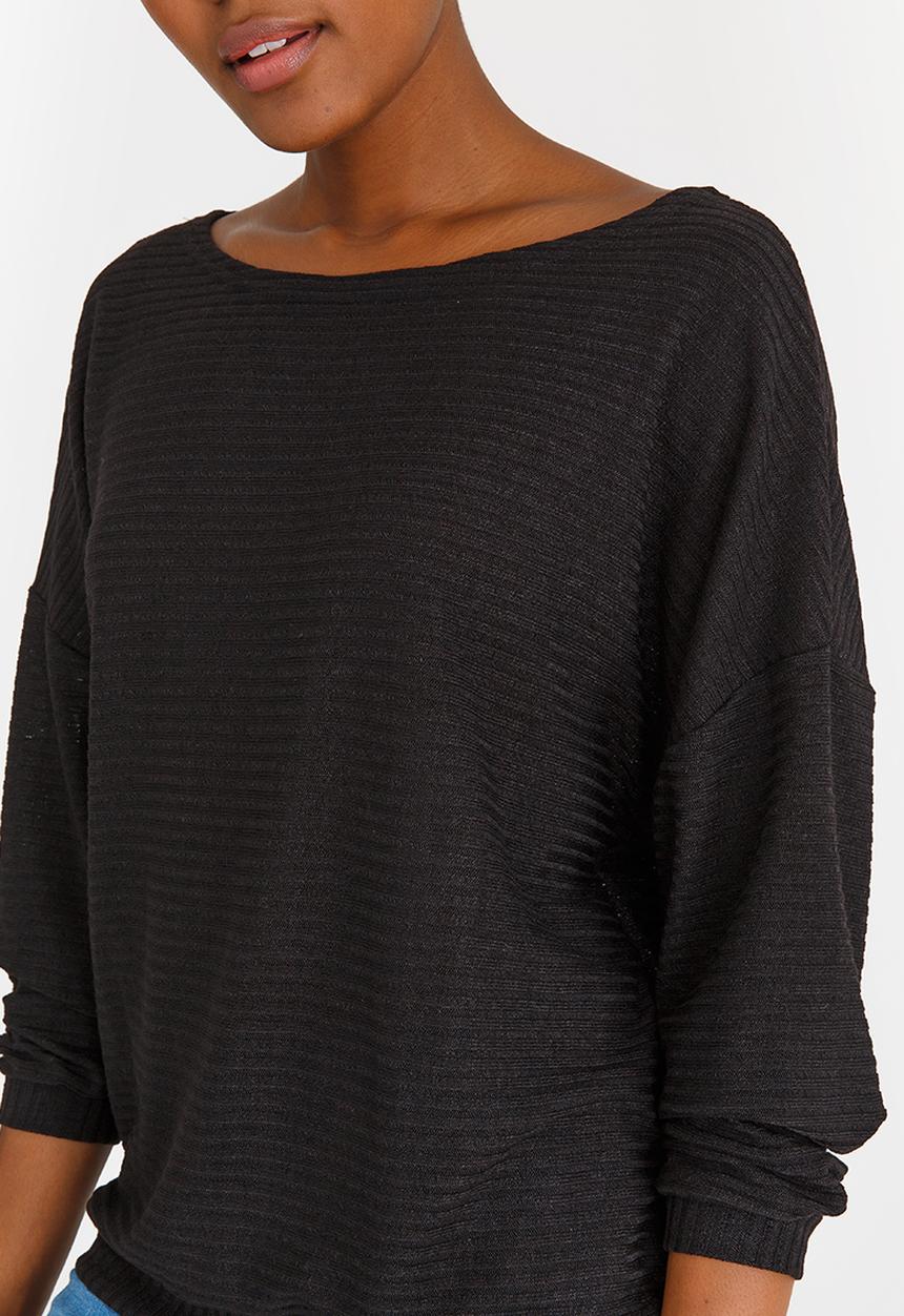 edit - Long Sleeve Knit Top Black