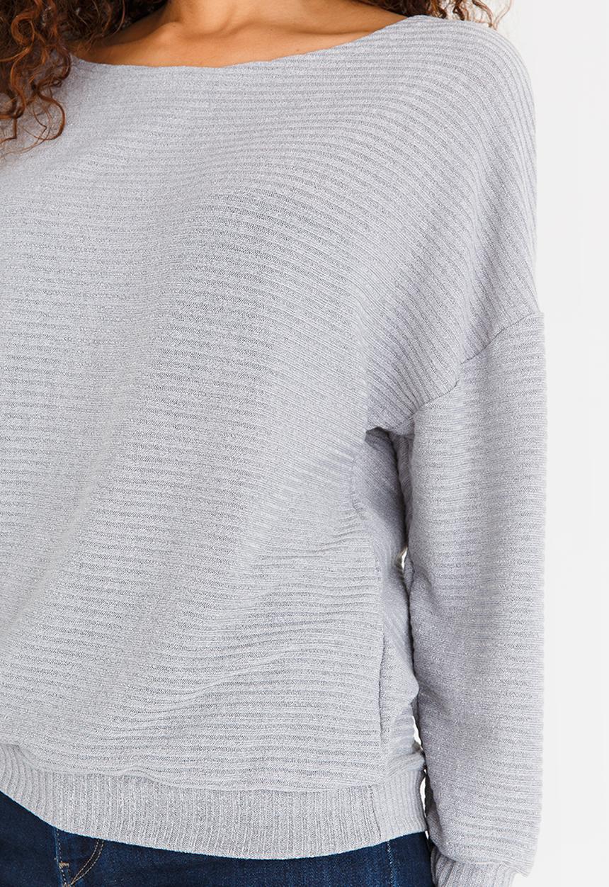 edit - Long Sleeve Knit Top Grey
