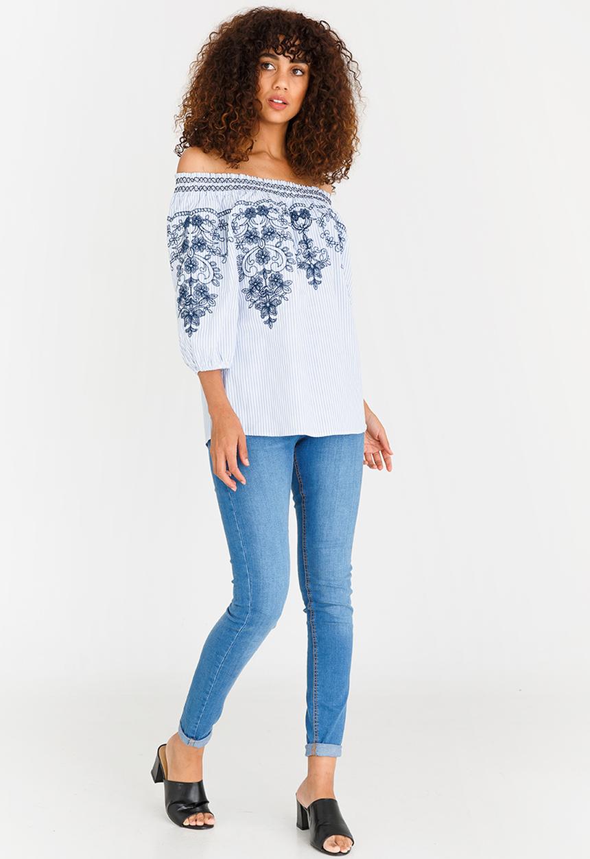 edit - Bardot Top Blue