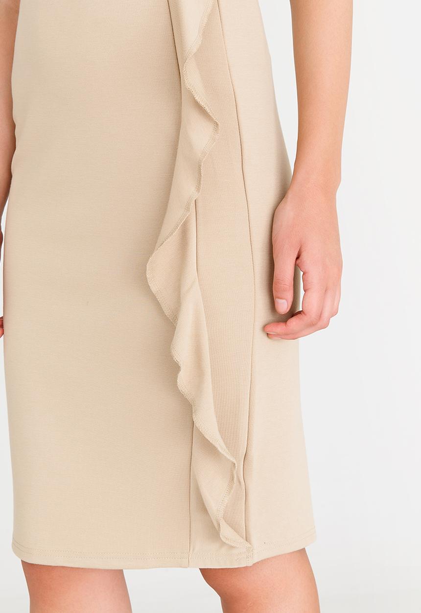 edit - Pencil Skirt with Frills Stone