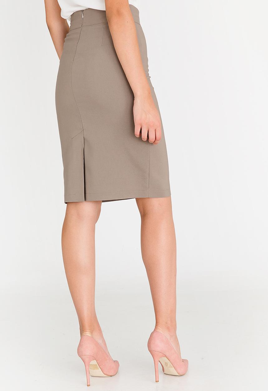 edit - Stretch Pencil Skirt Taupe