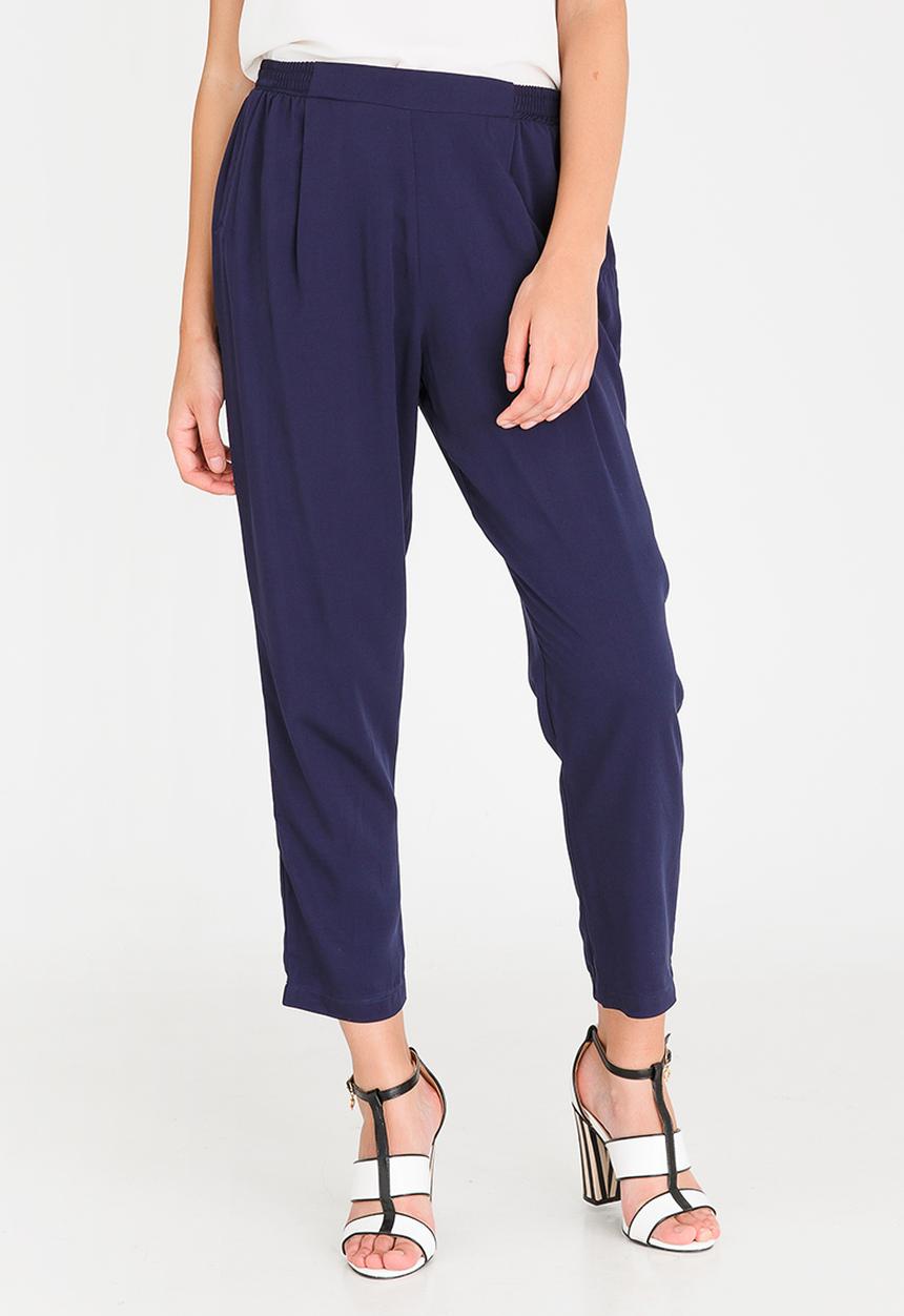 edit - Pleated Front Pants Navy