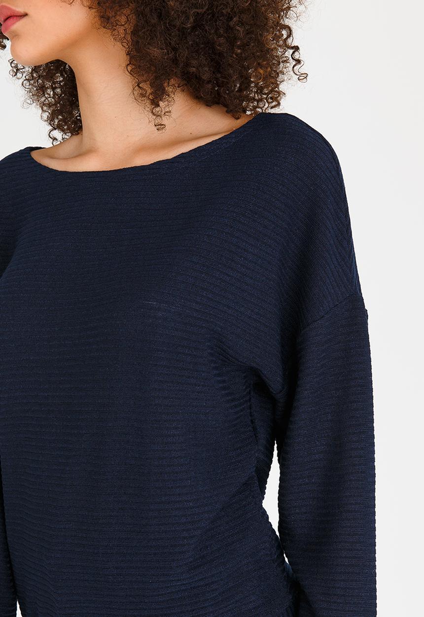 edit - Long Sleeve Knit Top Navy
