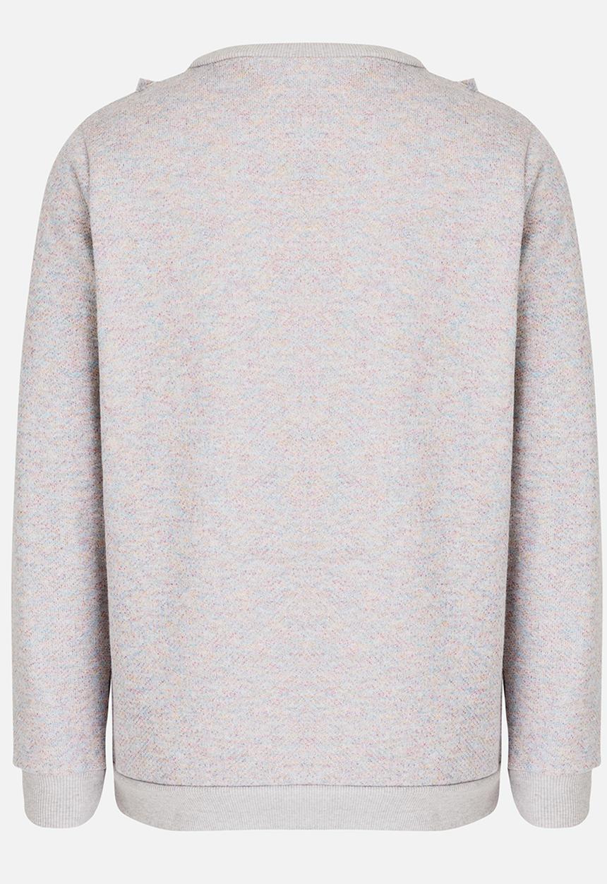 Name It - Long Sleeve Frilled Sweat Top Grey