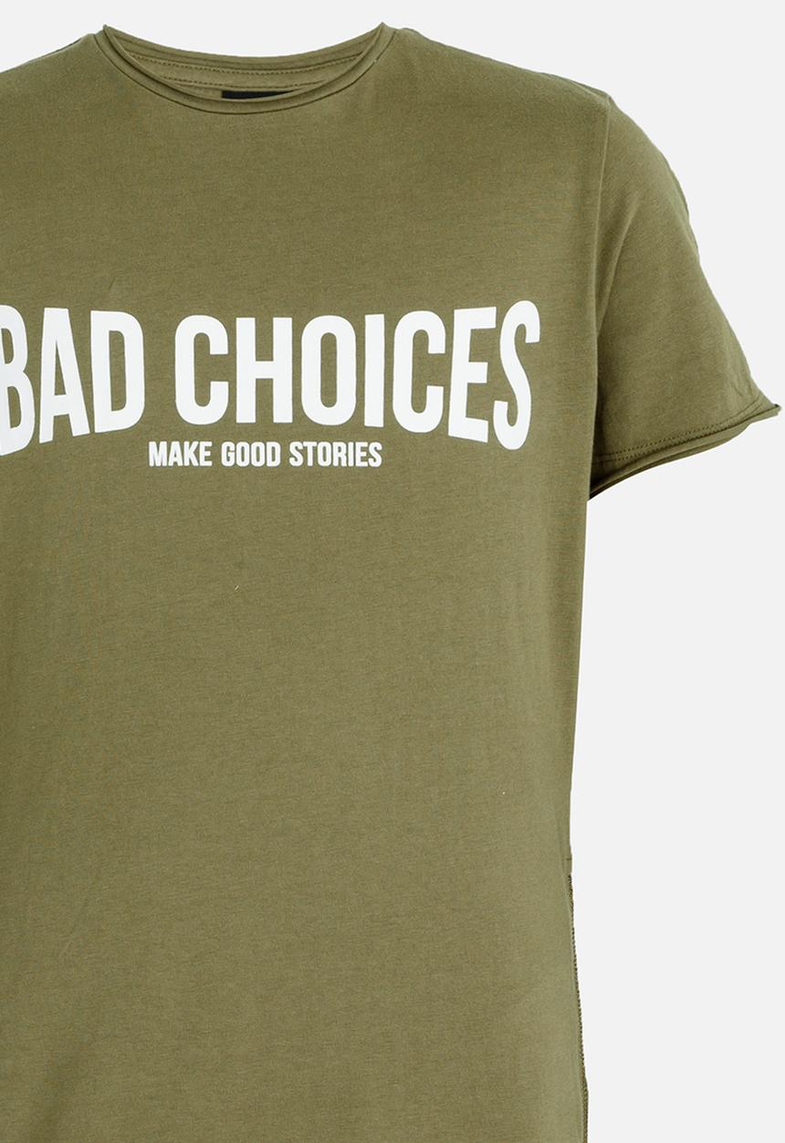 Name It - Printed Tee Khaki Green
