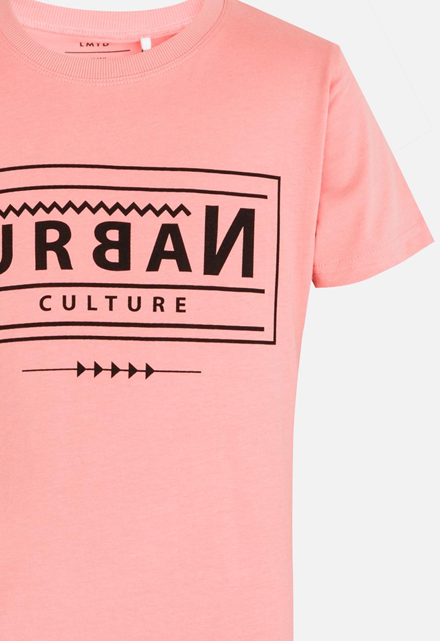 Name It - Printed Short Sleeve Tee Peach