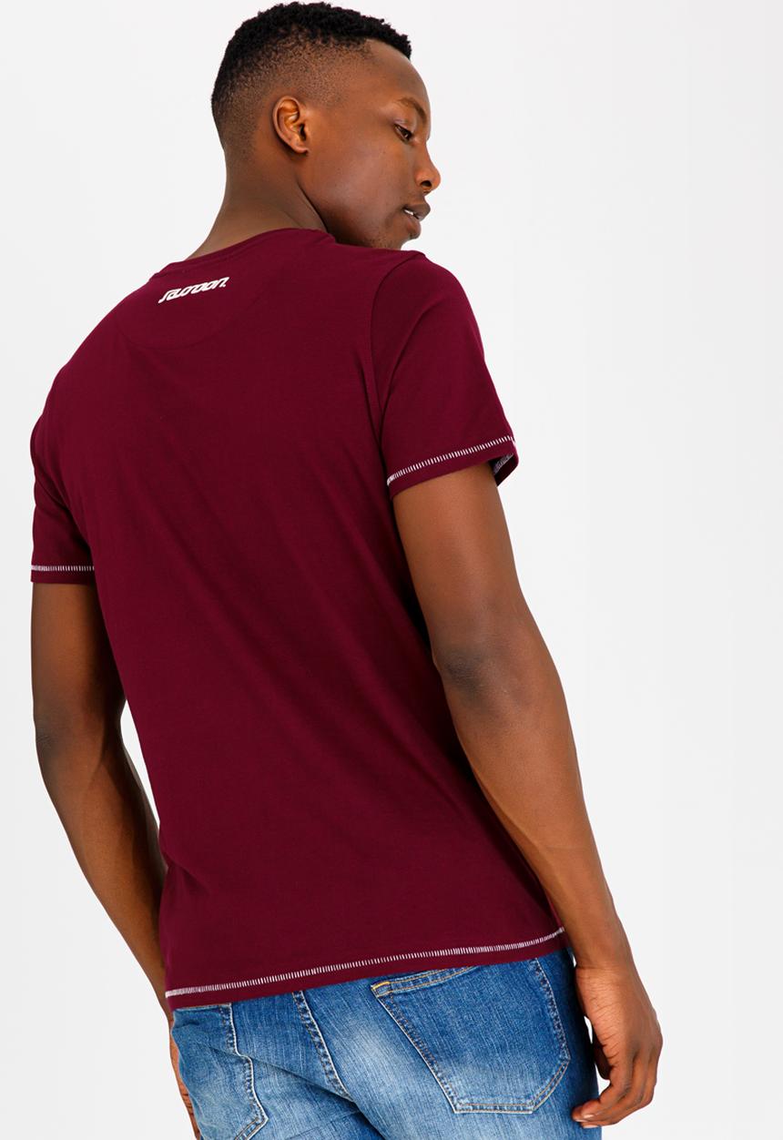 Sassoon - T-Shirt With Large Placement Print Burgundy