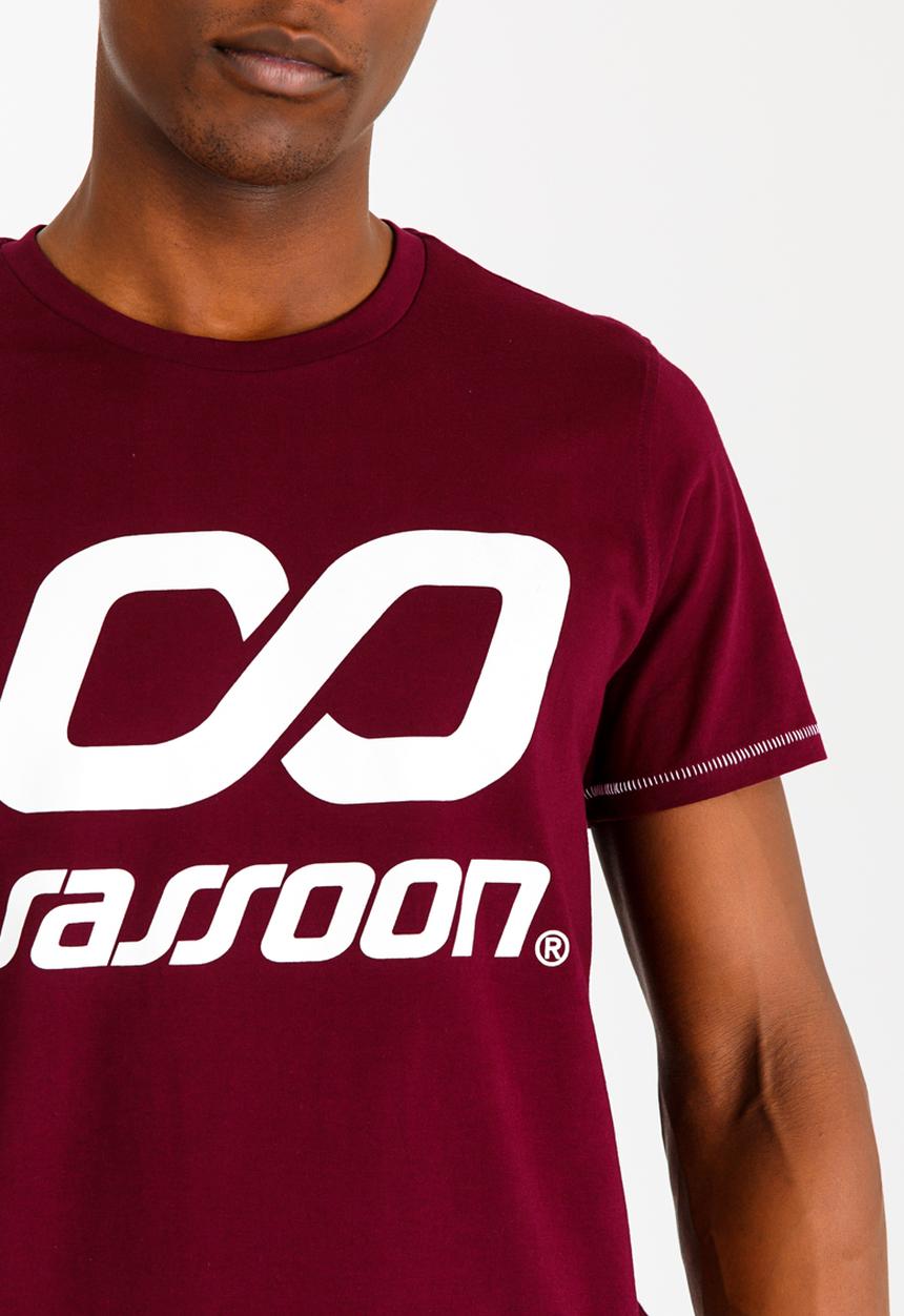 Sassoon - T-Shirt With Large Placement Print Burgundy