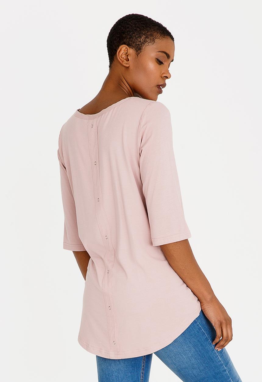 edit - Hi-Lo Top with Back Detail Mid Pink