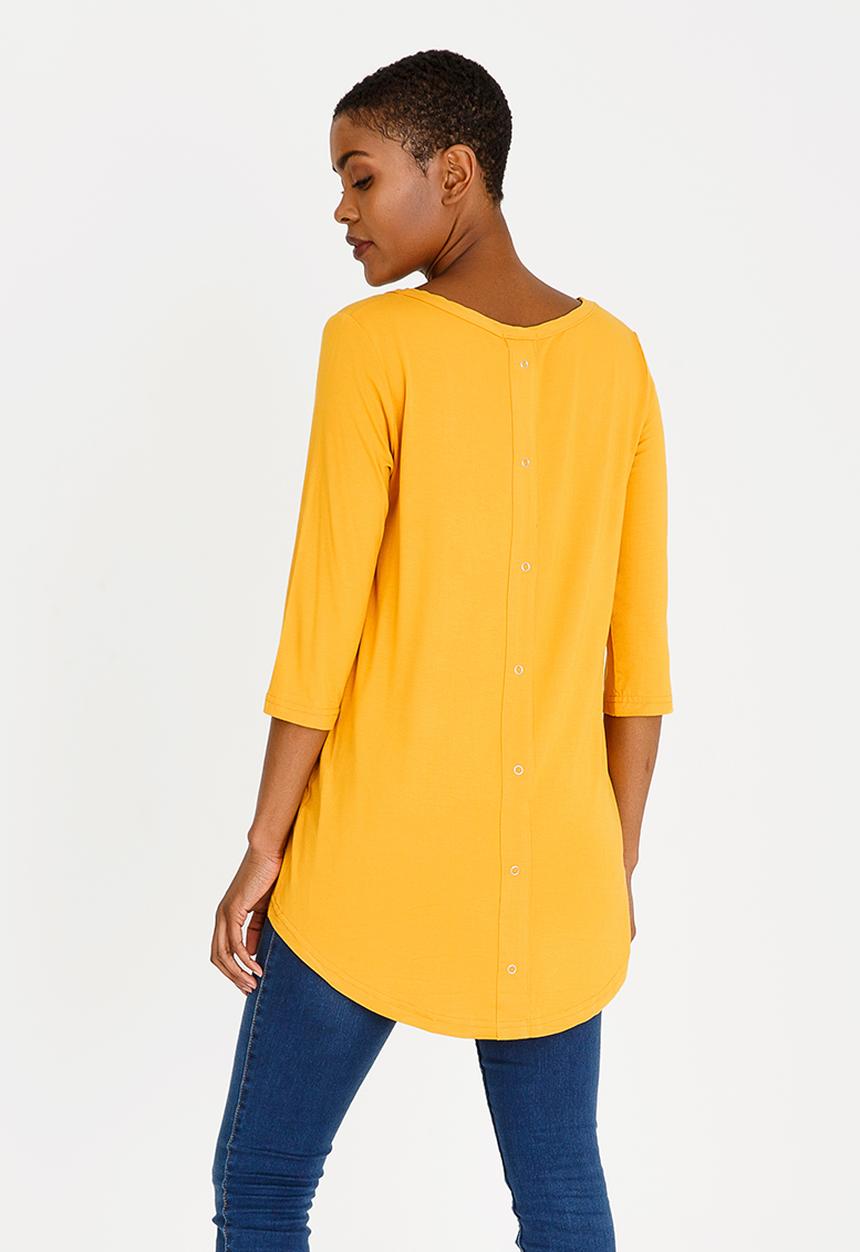 edit - Hi-Lo Top with Back Detail Yellow
