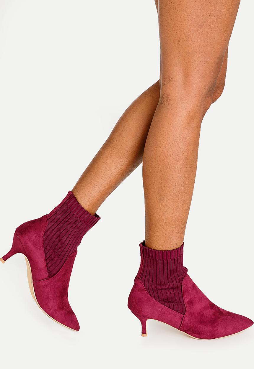 Jada - Stretch Ankle Boots Burgundy