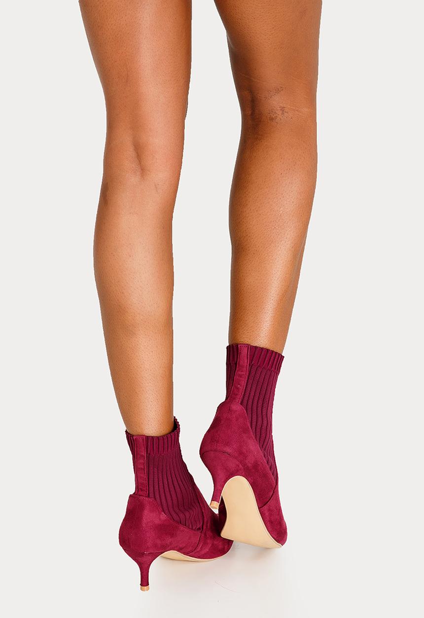 Jada - Stretch Ankle Boots Burgundy