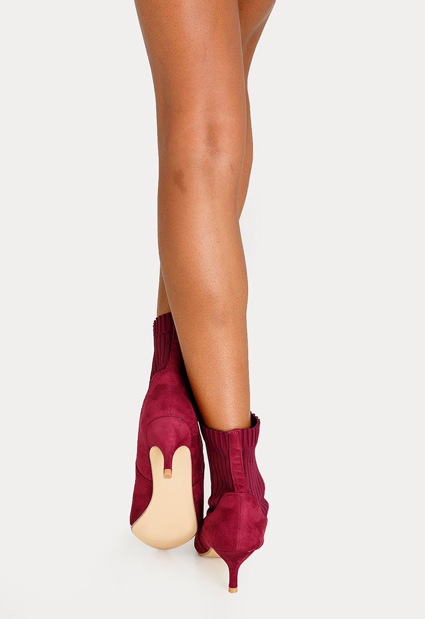 Jada - Stretch Ankle Boots Burgundy