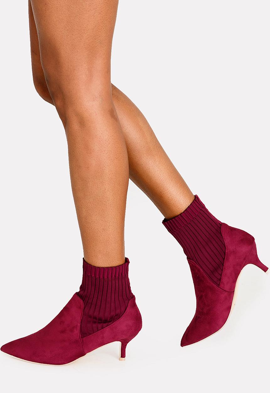 Jada - Stretch Ankle Boots Burgundy