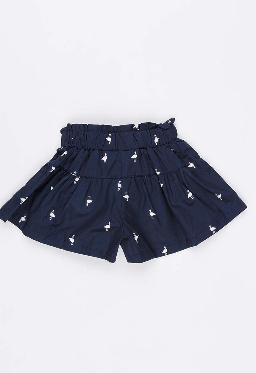 Pop Candy - Bird Printed Short Navy