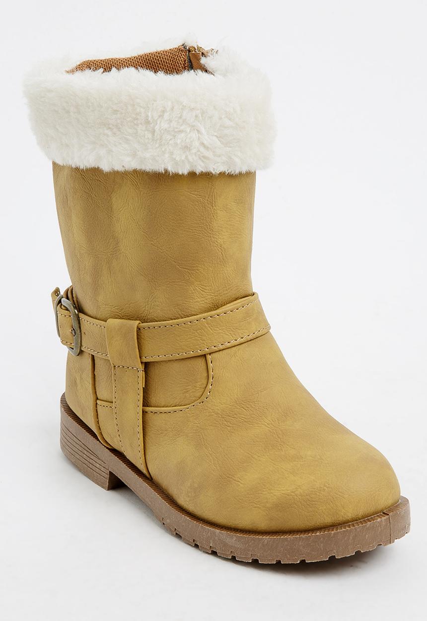 Jumbo - Boot with Fur Trim Taupe