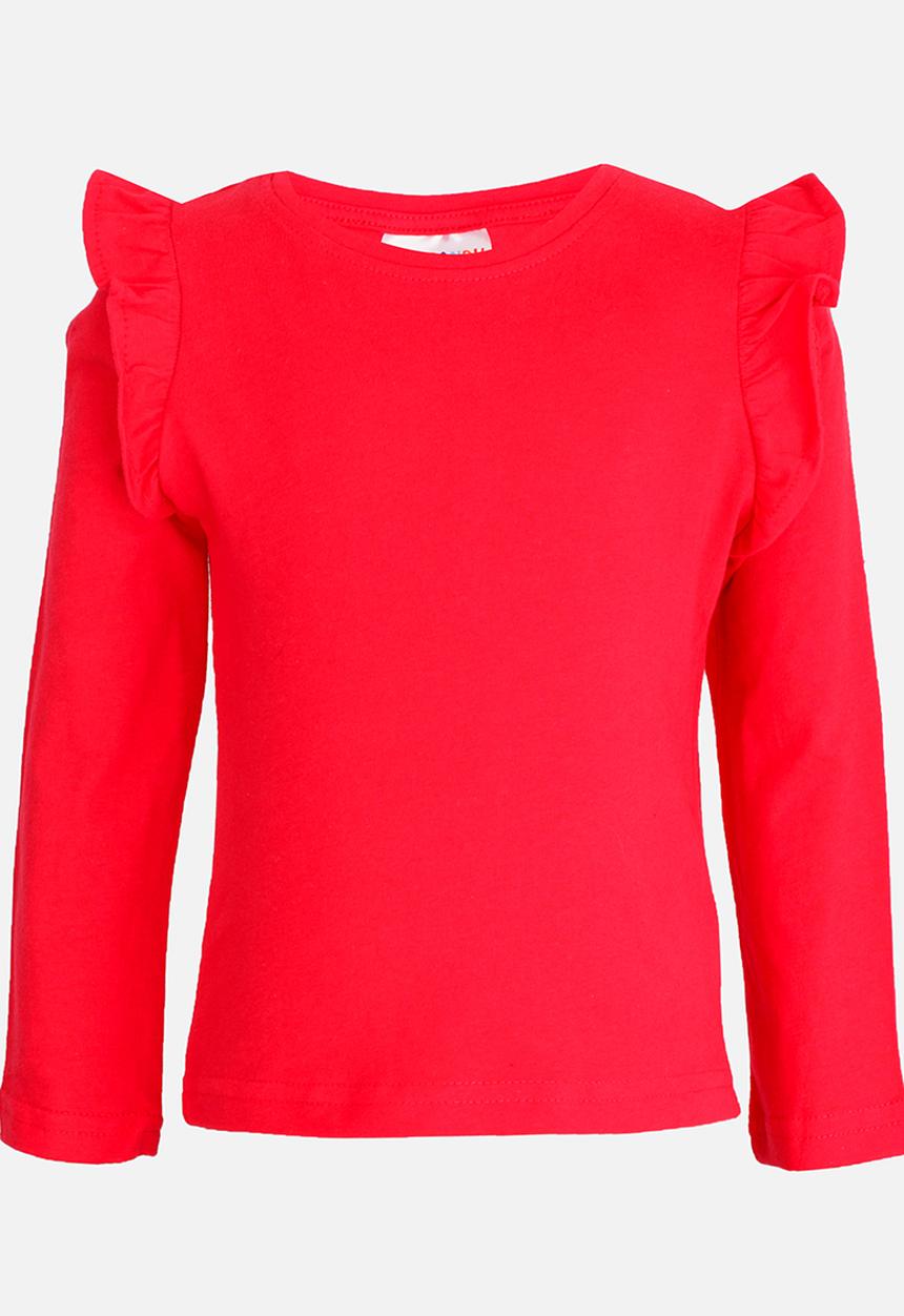 Pop Candy - Arm Frill Top Mid Pink