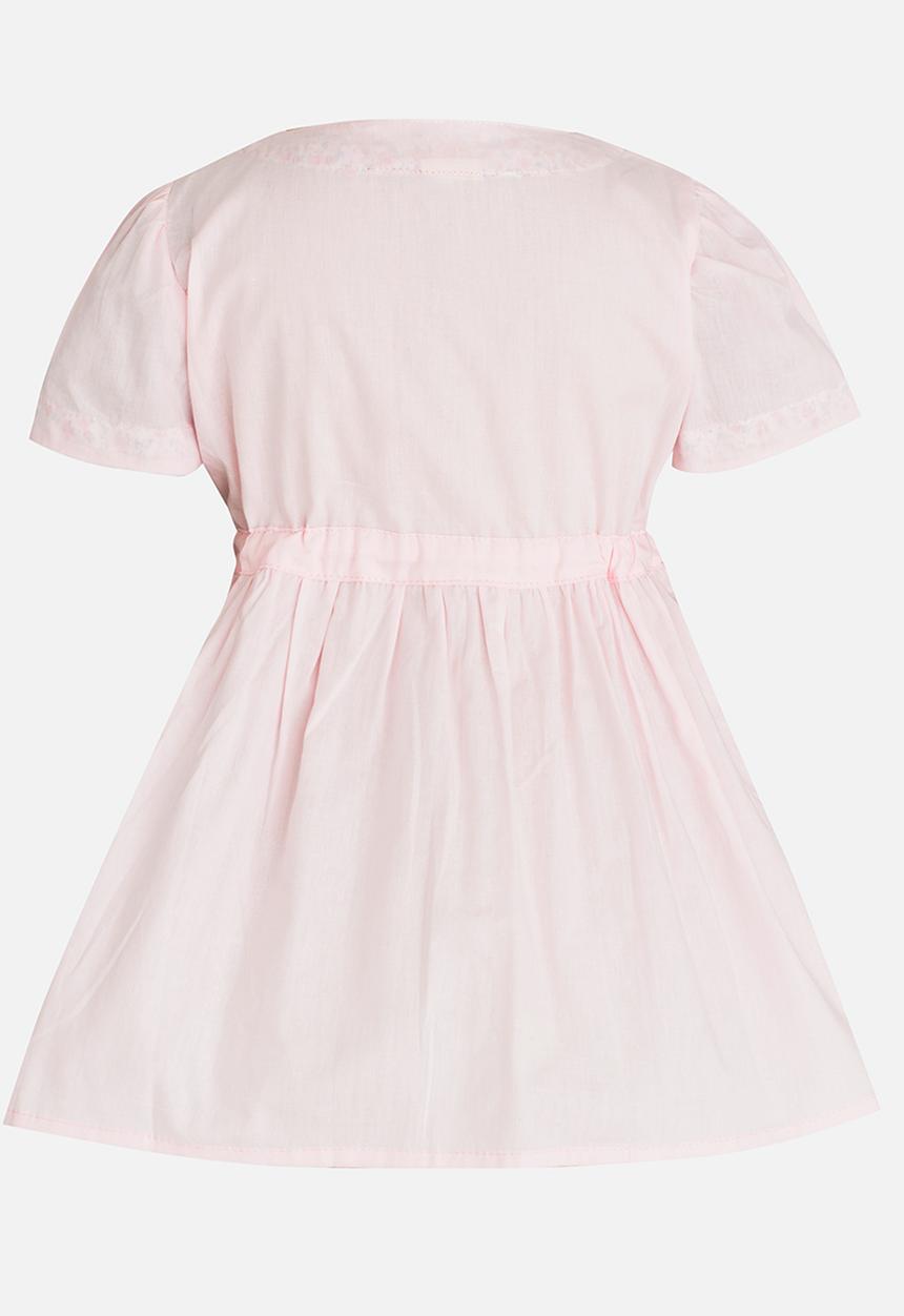 Pop Candy - Printed Short Sleeve Dress Mid Pink