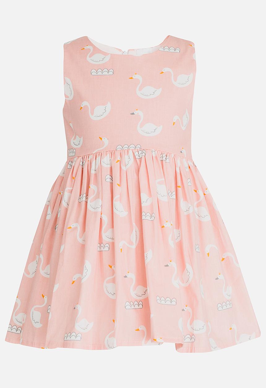 Pop Candy - Duck Print Dress Pale Pink