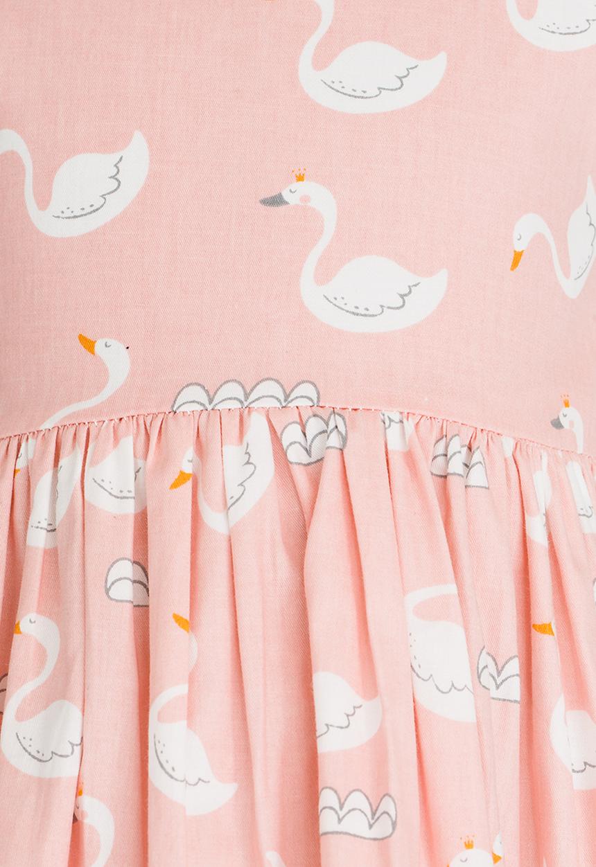 Pop Candy - Duck Print Dress Pale Pink