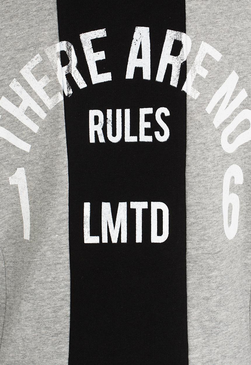 Name It - Printed Zip Through Sweat Cardigan Grey