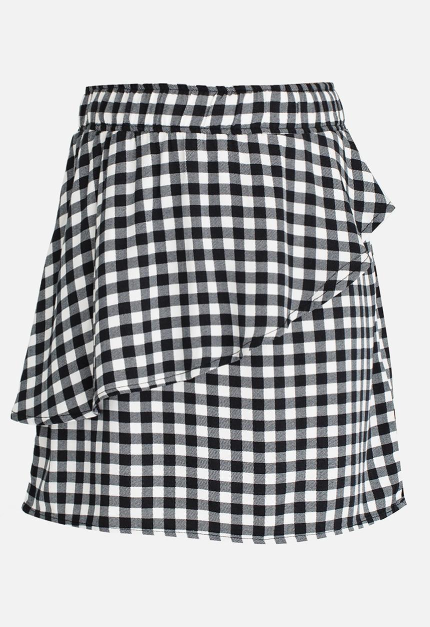 Name It - Check Skirt Black and White