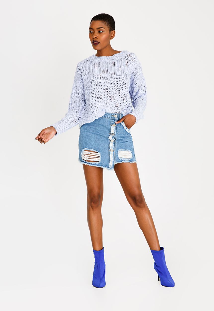 Forever21 - Long Sleeve Jersey Pale Blue