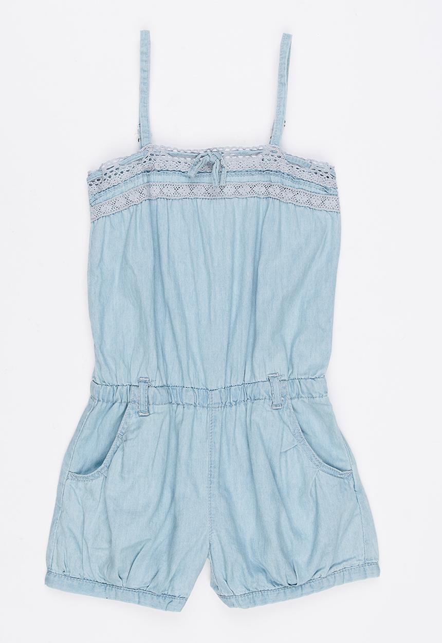 Pop Candy - Printed Playsuit Blue