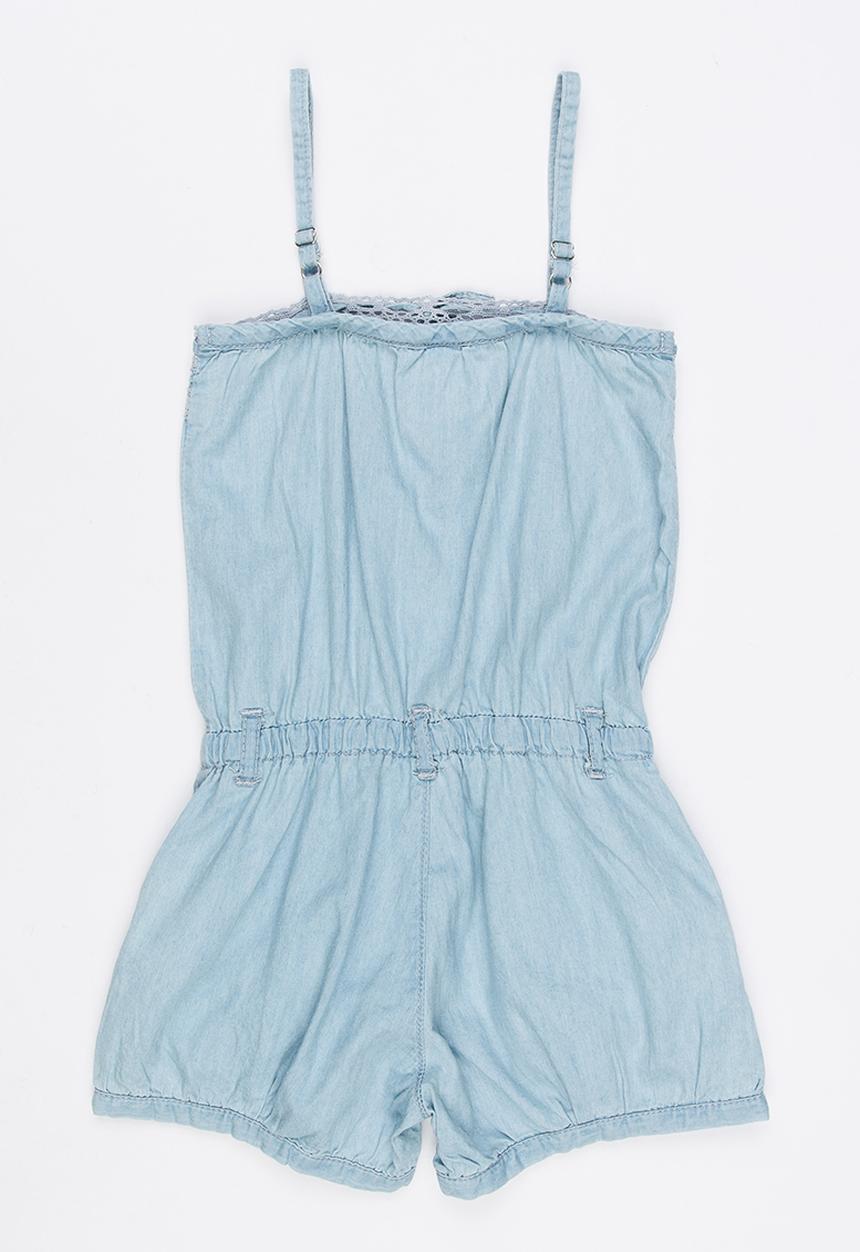Pop Candy - Printed Playsuit Blue