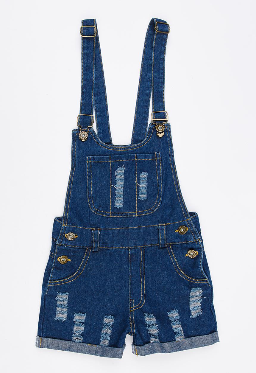 Pop Candy - Denim Dungaree Blue