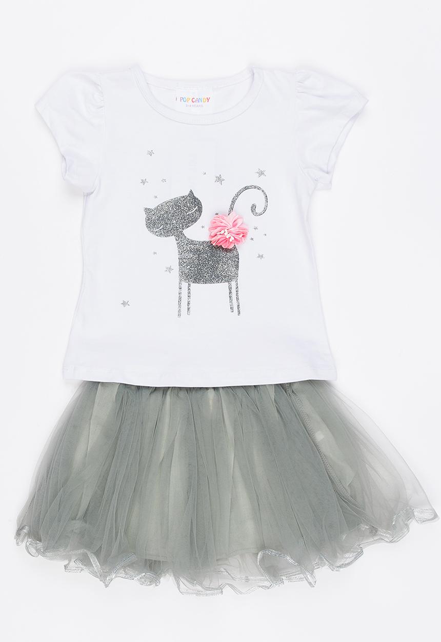 Pop Candy - Short Sleeve   Dress White