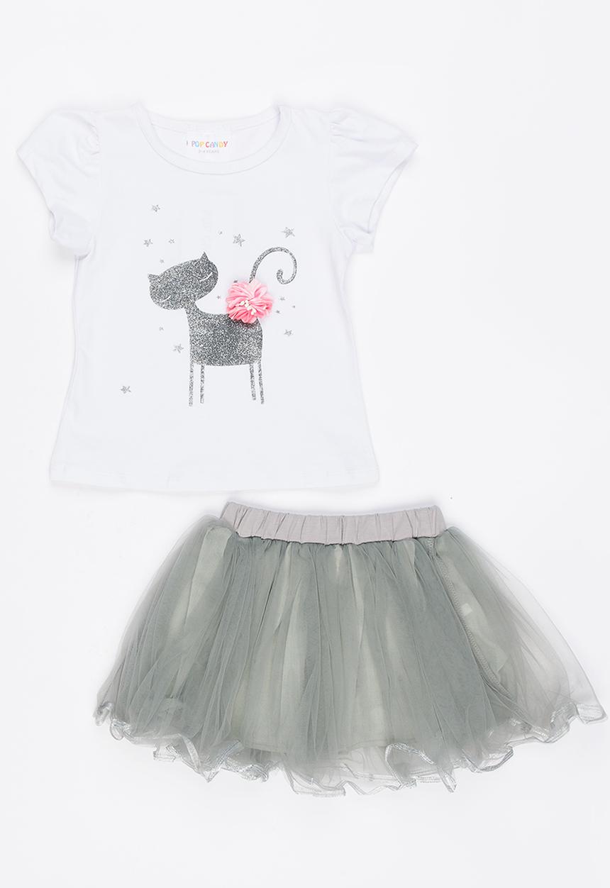 Pop Candy - Short Sleeve   Dress White